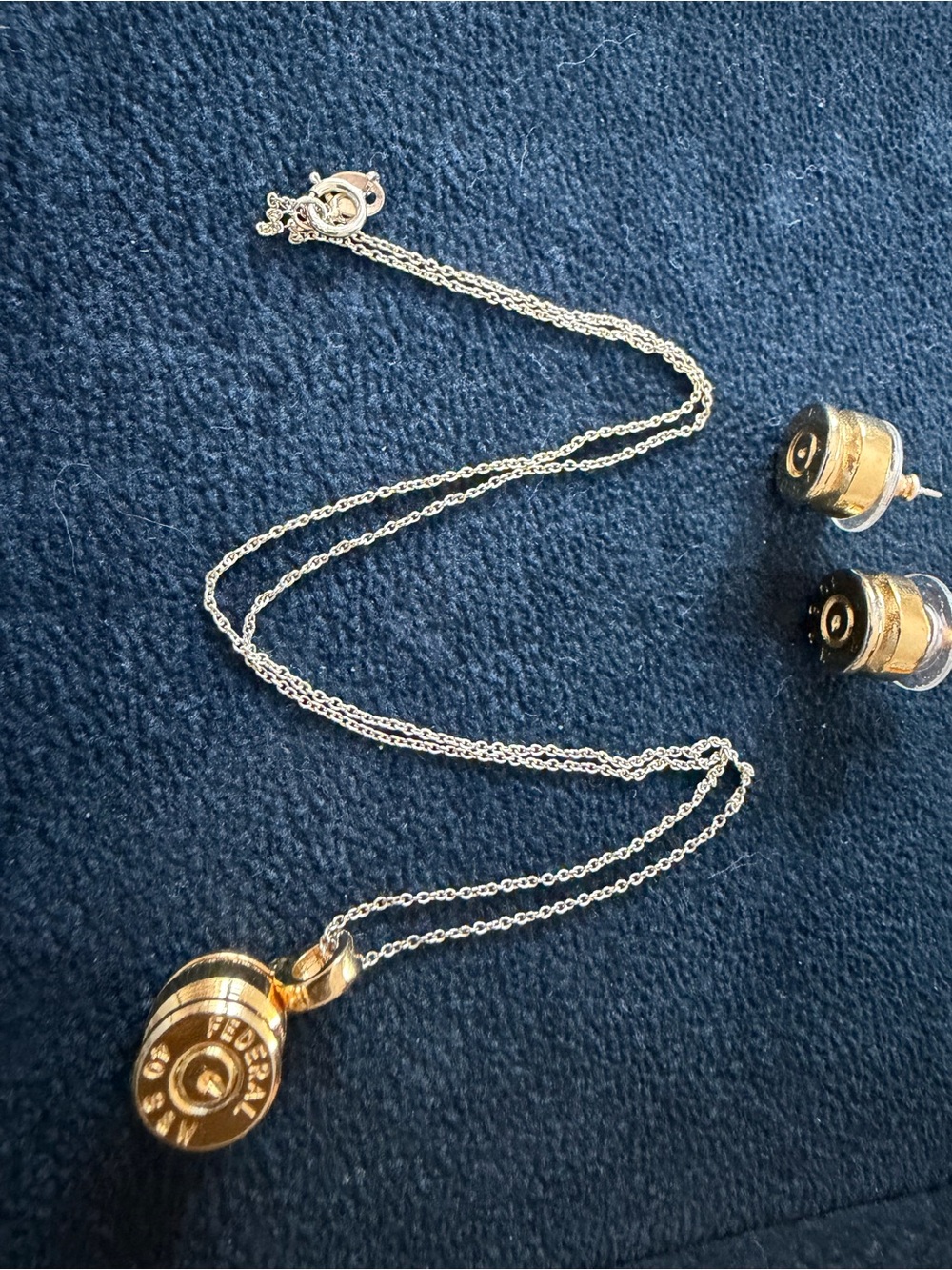 Gold Bullet Casing Pendant Necklace - Women Jewelry